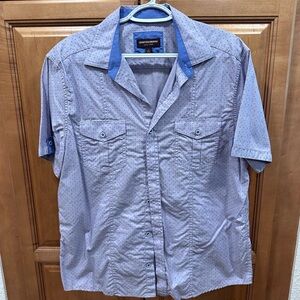 Johnston & Murphy Light Purple Polka Dot Button Down Shirt